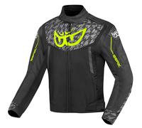 Berik Camo Street Giacca tessile impermeabile per moto, nero/giallo, Taglia 52