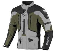 Berik Dakota impermeabile 3in1 Giacca tessile moto, nero/grigio/verde, Taglia 56