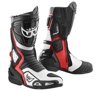 Berik Donington Stivali Moto, nero/bianco/rosso, Taglia 47