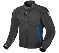 Berik Flexius Giubbotto moto in pelle, nero-blu, taglia 48 per maschi