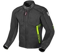 Berik Flexius Giubbotto Moto in Pelle, Nero/Giallo, 50