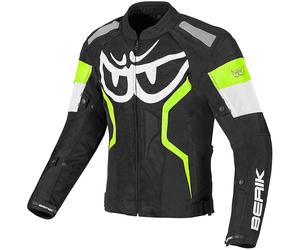 Berik Imola Air Giacca tessile da moto, nero-bianco-giallo, taglia 54 per maschi