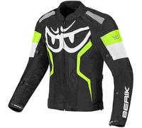 Berik Imola Air Giacca tessile da moto, nero-bianco-giallo, taglia 56 per maschi
