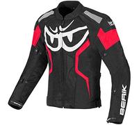 Berik Imola Air Giacca Tessile da Moto, Nero/Bianco/Rosso, 54