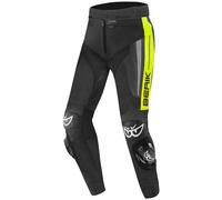Berik Kendo Pantaloni Moto in Pelle, nero-giallo, taglia 56 per maschi