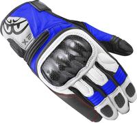 Berik LDX Guanti da moto da donna, nero/bianco/blu, Taglia M