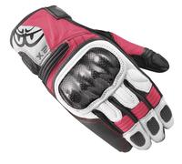 Berik LDX Guanti da moto da donna, nero/rosa, Taglia XL