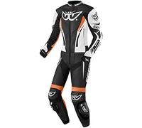 Berik Monza Abito donna in pelle moto a due pezzi, nero-bianco-arancione, taglia 38 per donne