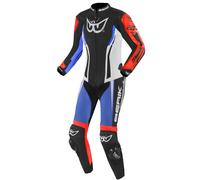 Berik Monza Ladies One Piece Tuta in pelle della moto, nero-bianco-rosso-blu, taglia 48 per donne