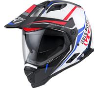 Berik MX313 Volstom Adventure Pro Enduro Elmetto, bianco/blu/rosso, Taglia XS