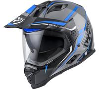 Berik MX313 Volstom Adventure Pro Enduro Elmetto, grigio-blu, taglia M per donne