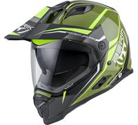 Berik MX313 Volstom Adventure Pro Enduro Elmetto, verde/giallo/nero, Taglia XS