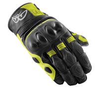Berik Nador Guanti da moto, nero/giallo neon, Taglia M