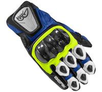 Berik Namib Guanti moto, nero/bianco/blu, Taglia S