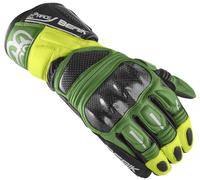 Berik Namib Pro Guanti da moto, nero/verde/giallo, Taglia XS