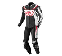 Berik Race-Tech Costume intero in pelle per moto, nero/bianco, 54