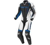 Berik Race-X Abito in pelle moto a due pezzi, nero-bianco-blu, taglia 58 per maschi