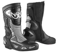 Berik Race-X EVO Stivali da moto, nero-grigio-bianco, taglia 45 per maschi
