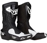 Berik Race-X Racing Stivali da moto, nero-bianco, taglia 47 per donne