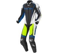 Berik Race-X Tuta intera in pelle, nero-bianco-blu-giallo, taglia 54 per maschi