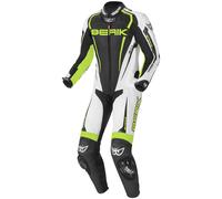 Berik Race-X Tuta intera in pelle, nero-bianco-giallo, taglia 54 per maschi