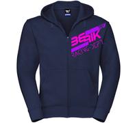 Berik Racing Felpa con cappuccio con zip, blu/viola, Taglia XL