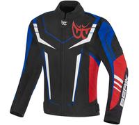 Berik Radic Evo Plus Giacca tessile per moto impermeabile, nero/bianco/blu/rosso, Taglia 52