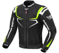 Berik Radic Giacca moto in pelle / tessuto, nero/giallo, Taglia 52