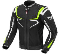 Berik Radic Giacca moto in pelle / tessuto, nero/giallo, Taglia 54