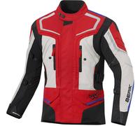 Berik Rallye impermeabile Moto Tessile Giacca, nero/beige/rosso/blu, Taglia 54