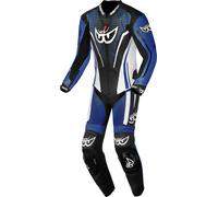 Berik RSF-TECH PRO Tuta in pelle della moto traforata in un pezzo, nero-bianco-blu, taglia 50 per maschi