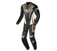 Berik RSF-TECH PRO Tuta in pelle della moto traforata in un pezzo, nero-bianco, taglia 56 per maschi