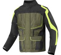 Berik Safari Giacca tessile da moto impermeabile 3in1, nero/sabbia, Taglia 48