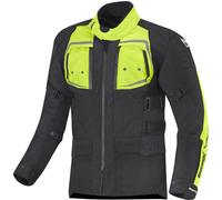 Berik Safari Pro Giacca tessile impermeabile 3 in 1 per moto, nero/giallo, Taglia 48