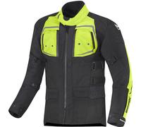 Berik Safari Pro Giacca tessile impermeabile 3 in 1 per moto, nero-giallo, taglia 52 per maschi