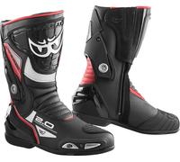 Berik Shaft 2.0 Stivali Moto, nero/rosso, Taglia 40
