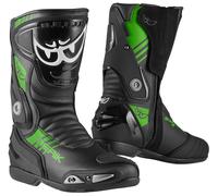Berik Shaft 3.0 Stivali da moto, nero-verde, taglia 38 per maschi