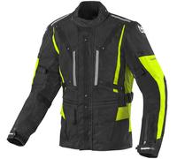 Berik Spencer impermeabile Giacca tessile moto, nero/giallo, Taglia 50