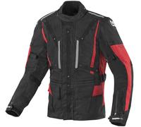 Berik Spencer impermeabile Giacca tessile moto, nero/rosso, Taglia 50