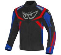 Berik The Eye Giacca tessile da moto impermeabile, nero/blu, Taglia 52