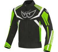 Berik The Eye Giacca tessile da moto impermeabile, nero/verde, Taglia 52