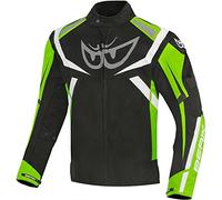 Berik The Eye Giacca Tessile Impermeabile per Moto (Black/Green,56)