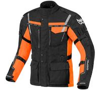 Berik Torino Waterproof Giacca tessile moto, nero-arancione, taglia 50 per maschi