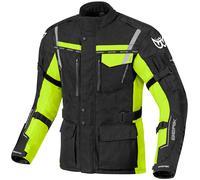 Berik Torino Waterproof Giacca tessile moto, nero-giallo, taglia 48 per maschi