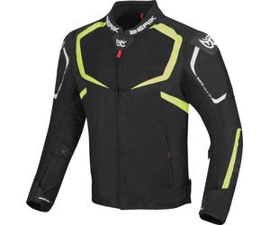 Berik X-Speed Air Giacca tessile da moto, nero-bianco-giallo, taglia 56 per maschi