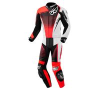 Berik XR-Ace Evo tuta in pelle da moto in 2 pezzi traforata, nero-bianco-rosso, taglia 56 per maschi