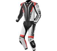 Berik XR-Ace Tuta in pelle da moto a due pezzi, nero-bianco-rosso, taglia 54 per maschi