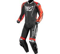 Berik Zakura Evo tuta in pelle da moto in 2 pezzi traforata, nero-rosso, taglia 56 per maschi