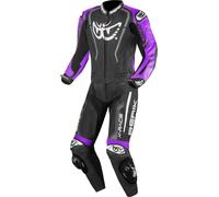 Berik Zakura Evo tuta in pelle da moto in 2 pezzi traforata, nero/viola, Taglia 56