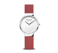 BERING 15531-500 Orologio da polso da donna al quarzo, cassa in acciaio inossidabile color argento da 31 mm e quadrante bianco, cinturino in silicone, vetro zaffiro, 5 ATM